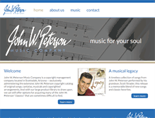 Tablet Screenshot of johnwpetersonmusic.com